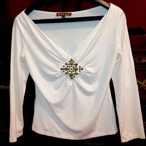 White Studded Blouse